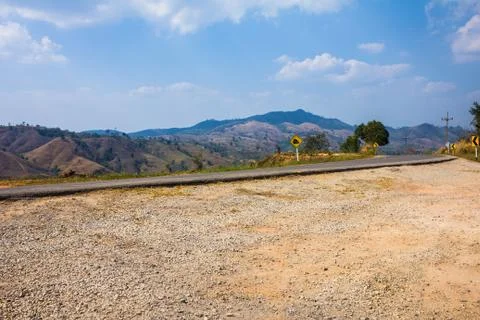 Road on high mountain Foto stock