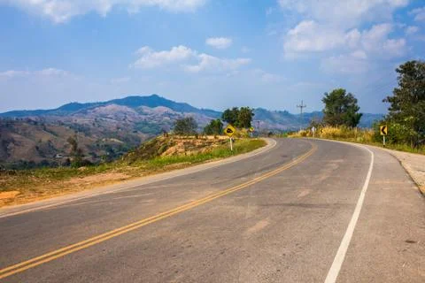 Road on high mountain Stock Photos