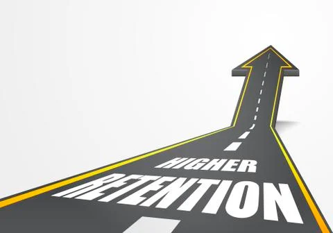 Road to Higher Retention Stock Illustration