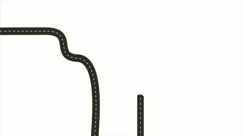 Road Highway Path Animation Design Element 스톡 동영상 314476120