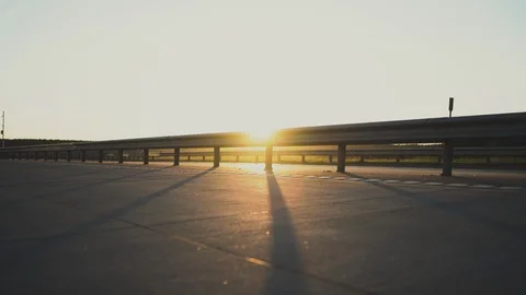 Road, Highway at Sunset Stock Footage 90524202