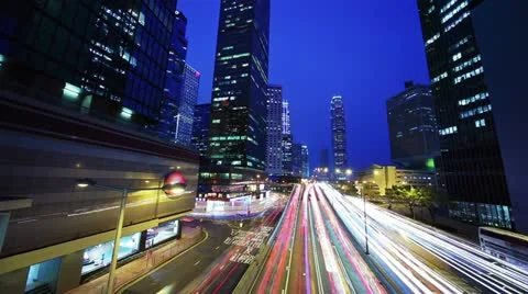 Road in Hongkong. Timelapse Stock Footage 18159486
