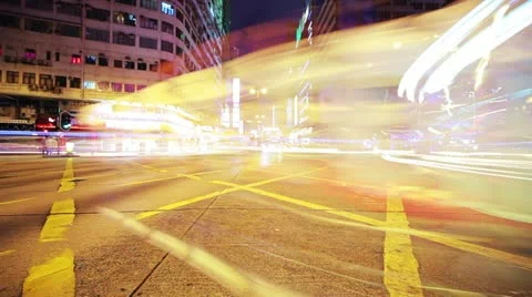 Road in Hongkong. Timelapse Stock Footage 18159570