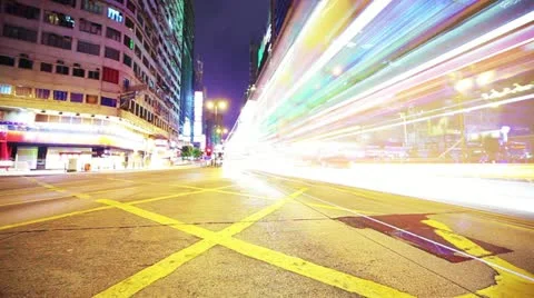 Road in Hongkong. Timelapse Video stock 18159574
