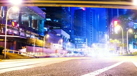 Road in Hongkong. Timelapse Stock Footage 22106460