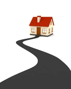 Road to the house Stock Illustration