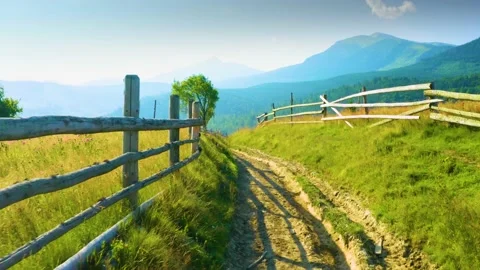 The road to Hoverla, Goverla Stock Footage 170795075