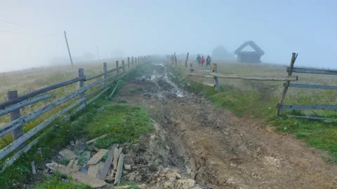 The road to Hoverla, Goverla Video stock 170795217