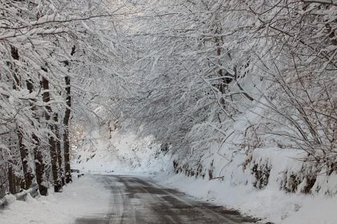 Road with ice Stock Photos