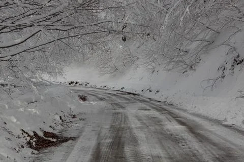 Road with ice Stock Photos