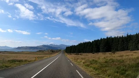 On the road Iceland Stock Footage 333333548