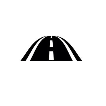 Road icon. black vector Road  sign Stock Illustration