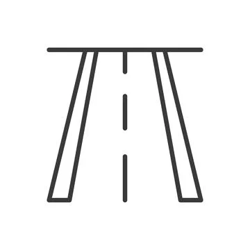 Road, icon in line design. Road, highway, street, path, vehicle, journey, travel Stock Illustration