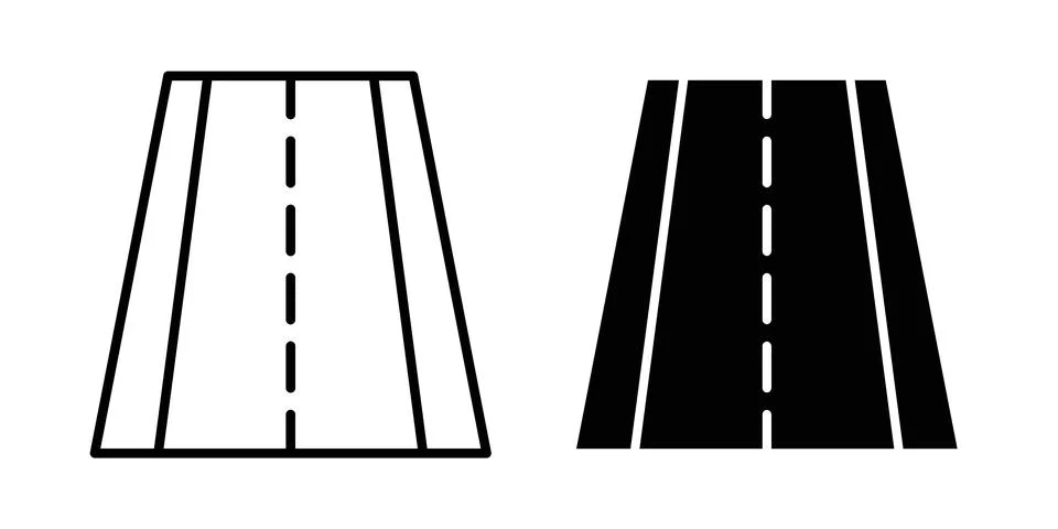 Road icon set, collection of vector icons 스톡 일러스트