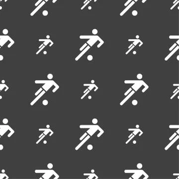 Road icon sign. Seamless pattern on a gray background. Vector Stock Illustration