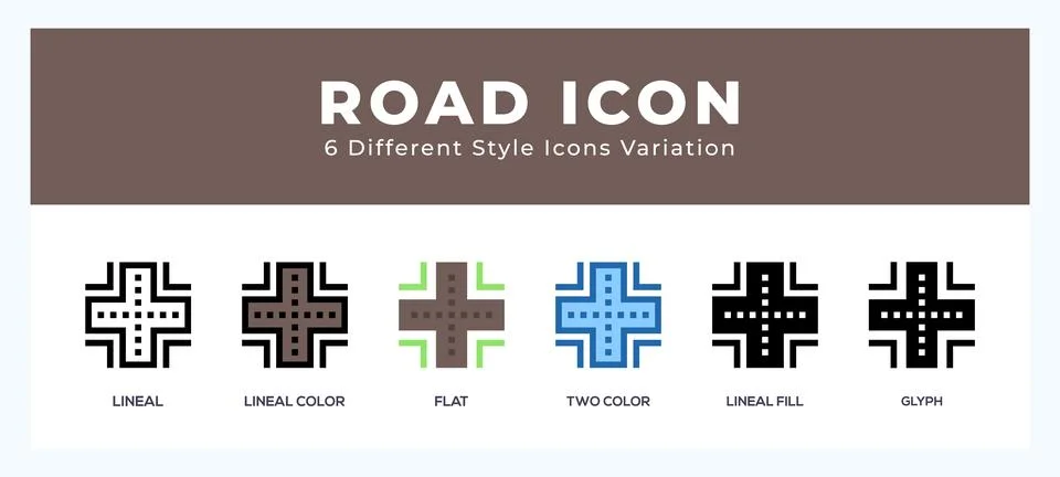 Road icon for web. mobile apps and ui. Stock Illustration