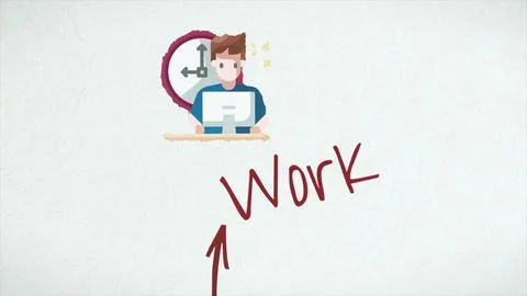 Road to ideas concept loopable animation. Elements of idea. Animatiom on the Stock Illustration