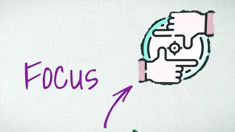 Road to ideas concept loopable animation. Elements of idea. Animatiom on the Illustrazione stock