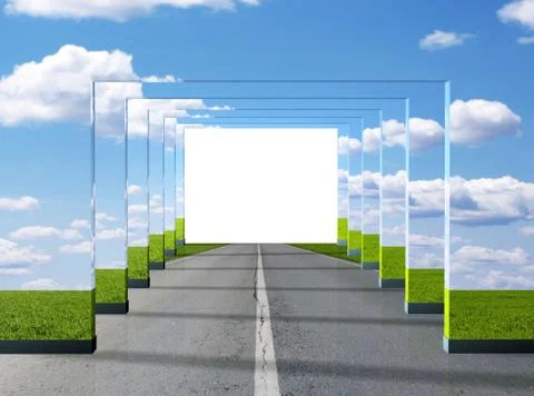 Road illusion Stock Illustration