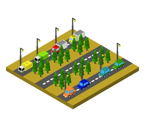 Road illustrated in vector Stock Illustration