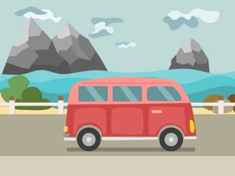 On the road Stock Illustration