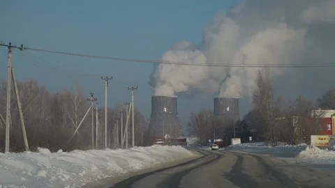 Road to the Industrial Area Stock Footage 99756715