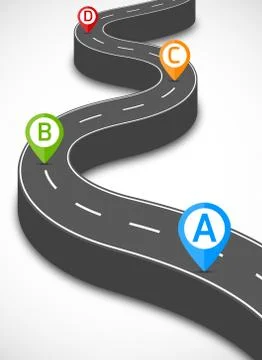 Road infographic Stock Illustration