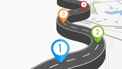 Road infographic illustration Illustrazione stock