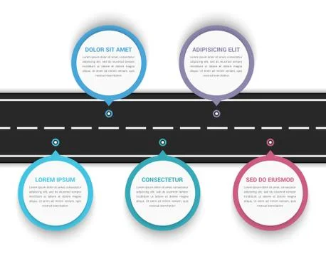 Road Infographics Stock Illustration