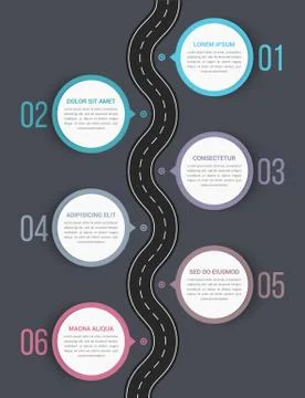 Road Infographics Stock Illustration