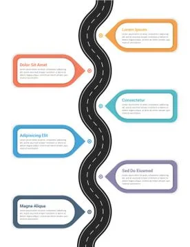 Road Infographics Stock Illustration