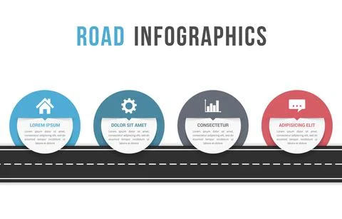 Road Infographics Stock Illustration