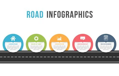 Road Infographics Stock Illustration