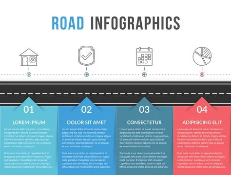 Road Infographics Stock Illustration
