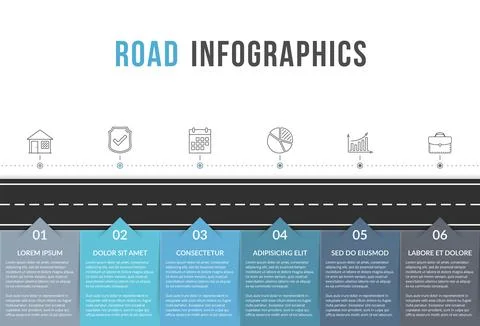 Road Infographics Stock-Illustration