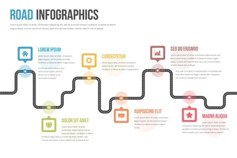 Road Infographics Stock Illustration