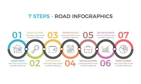 Road Infographics Stock Illustration
