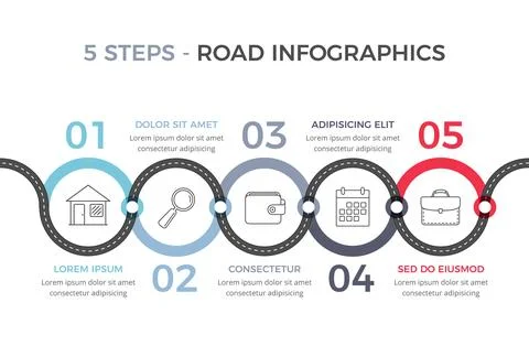 Road Infographics Stock Illustration