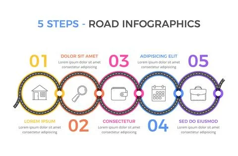 Road Infographics Stock Illustration