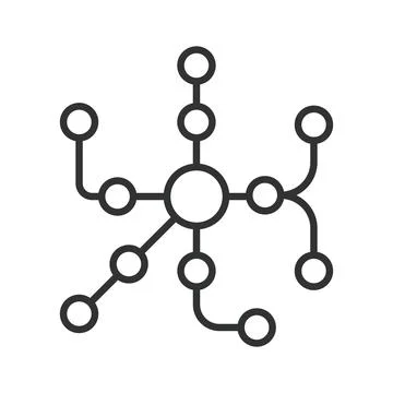 Road interchange map, icon in line design. road interchange map, highway Stock Illustration