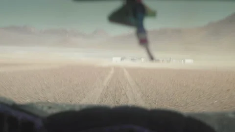 On the Road interior 4x4 at Dali Desert - South of Bolivia. Stock Footage 134496201