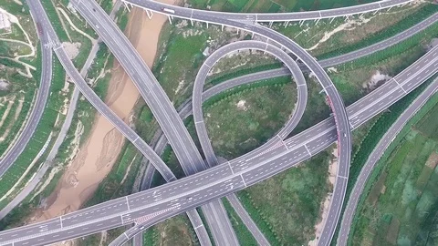 Road Intersection in China Stock Footage 71163994