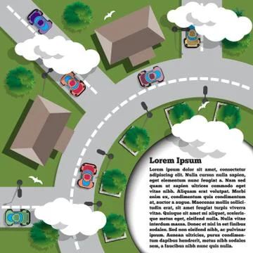 Road intersection. イラスト素材