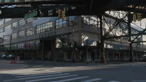 Road intersection in Long Island City, Queens Stock Footage 275604454