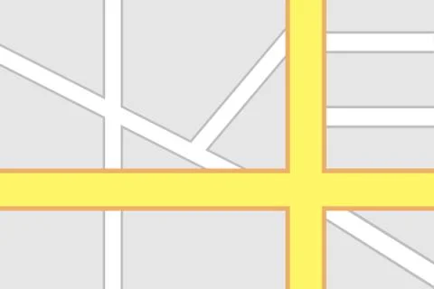 Road Intersection Map Stock Illustration