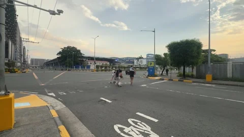 Road Intersection near MOA Complex, Pasay 4K 60fps Stock Footage 338350259