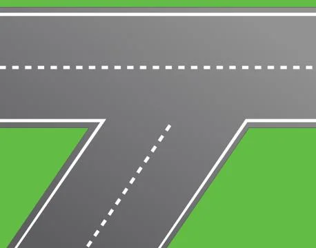 Road Intersection, Road Vector Ilustração Stock