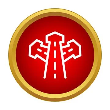 Road intersection showing multiple direction choice options 스톡 일러스트