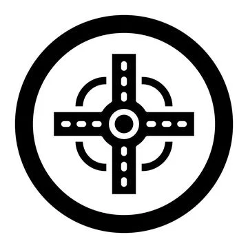 Road intersection Vector Icon Design Illustration 스톡 일러스트