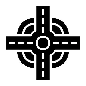 Road intersection Vector Icon Design Illustration イラスト素材